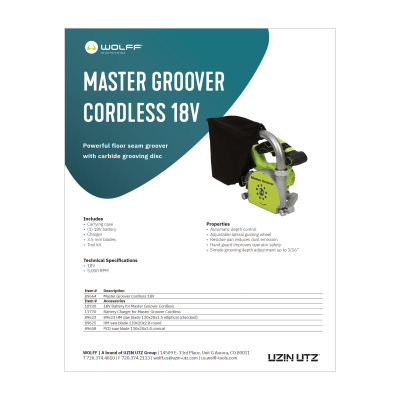 18V Master Groover Flyer